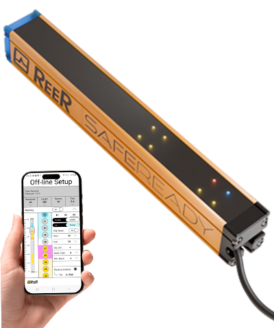 Sicherheits Lichtvorhang SAFEREADY mit Bluetooth Safety-App